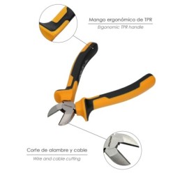 Alicates Corte Diagonal 150 mm, Acero DIN 5749 Pelacables, Corta Cables, Pelador Cables