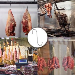 Gancho Carnicero Inoxidable Nº 7 De 220 x 10 mm, Gancho Para Productos Carnicos,