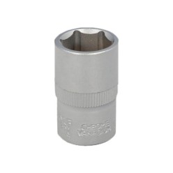 Llave Vaso 1/2" Hexagonal 17 mm, Perfil de 6 caras, Acero Cromo Vanadio, Aristas Redondas