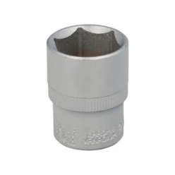 Llave Vaso 1/2" Hexagonal 22 mm, Perfil de 6 caras, Acero Cromo Vanadio, Aristas Redondas