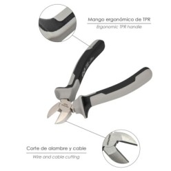 Alicates Corte diagonal 150 mm, Acero Cromo Vanadio DIN-ISO 5749  Pelacables, Corta Cables, Pelador Cables