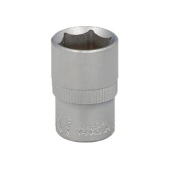 Llave Vaso 1/2" Hexagonal 18 mm, Perfil de 6 caras, Acero Cromo Vanadio, Aristas Redondas