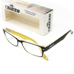 Gafas Lectura Kansas Negro / Amarillo, Aumento +2,0 Gafas De Vista, Gafas De Aumento, Gafas Visión Borrosa