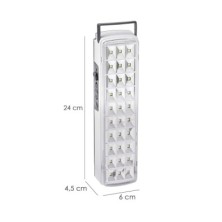 Linterna LED / Lampara De Emergencia Con enchufe / Recargable (1,200 mAh) 150 Lumenes Con Asa y Cargador De Coche