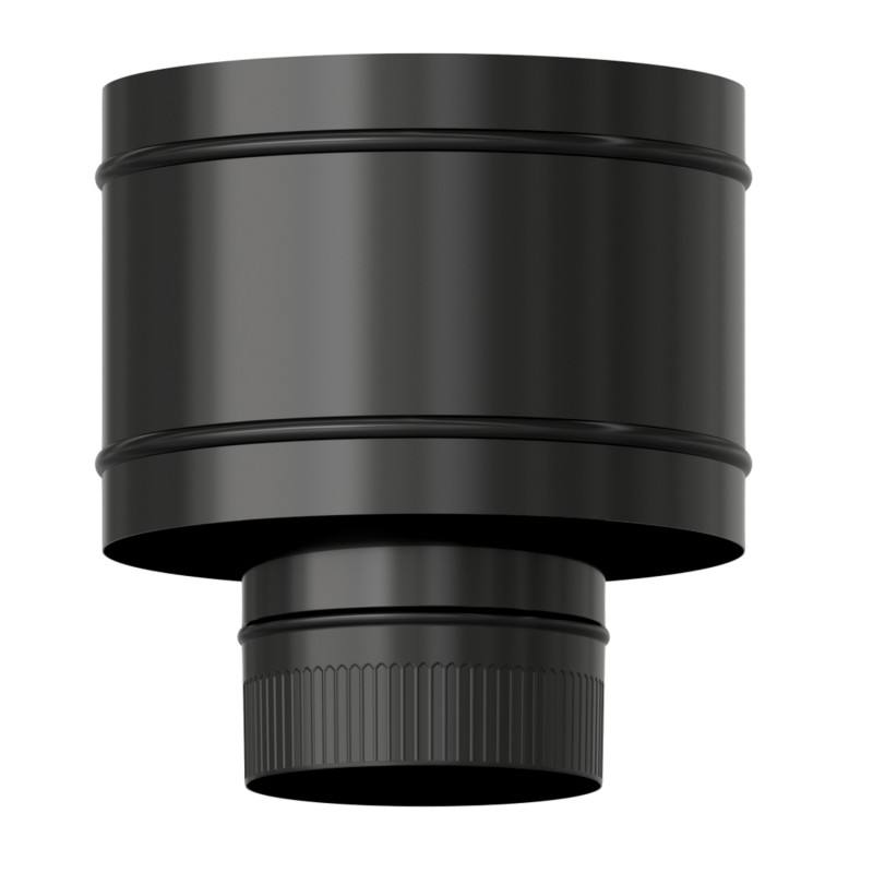 Terminal Antirrevocante Estufa Vitrificado Negro Ø 120 mm, Sombrero Tubo Chimenea, Sombrero Tubo Humo, Sombrero Tubo Calefacción
