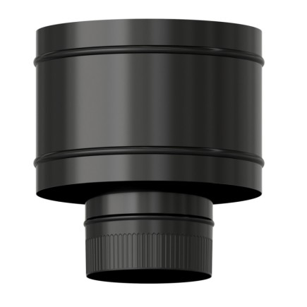Terminal Antirrevocante Estufa Vitrificado Negro Ø 120 mm, Sombrero Tubo Chimenea, Sombrero Tubo Humo, Sombrero Tubo Calefacción