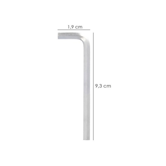 Llave Allen Larga Acero Cromo Vanadio Profesional 3,0 mm, Llave Hexagonal, Llave Allen Taller Mecanica, Llave Allen Bricolaje al