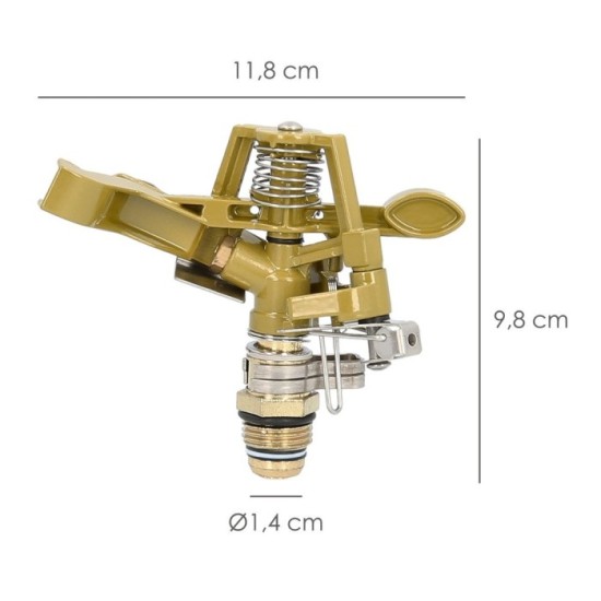 Aspersor Riego Regulable Metalico Sectorial Toma 1/2" Fabricado En Zinc, Riego De Jardines / Cesped al por Mayor | Almacén de Fe