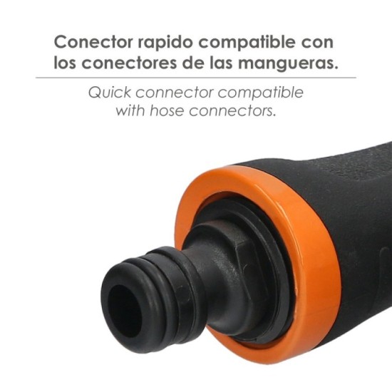 Pistola Riego Jardin Manguera Metal Soft-Touch 10 Posiciones al por Mayor | Almacén de Ferretería