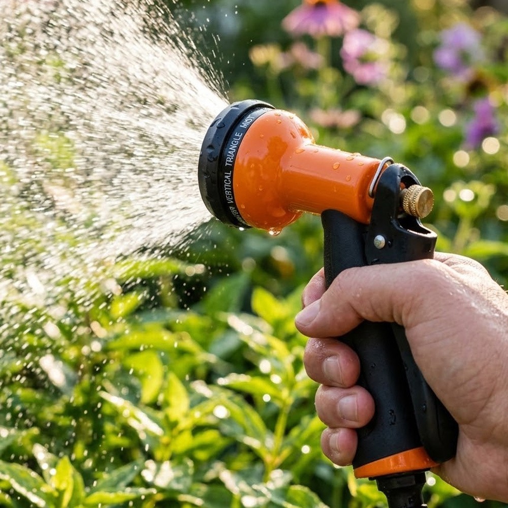 Pistola Riego Jardin Manguera Metal Soft-Touch 10 Posiciones al por Mayor | Almacén de Ferretería