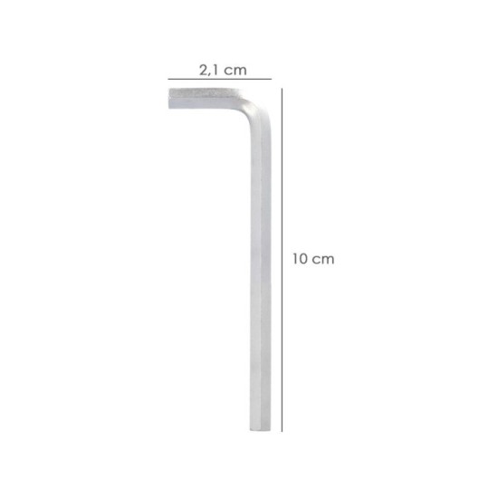 Llave Allen Larga Acero Cromo Vanadio Profesional 4,0 mm, Llave Hexagonal, Llave Allen Taller Mecanica, Llave Allen Bricolaje al