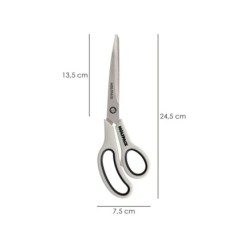 Tijeras Multiuso Acero Inoxidable 9,5" / 240 mm, Hojas Acero Inoxidable, Mango Comodo y Suave