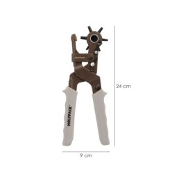 Sacabocados Estrella Industrial 225 mm, Agujeros de Ø 2,0 a 4,5 mm, Alicates Agujeros, Perforador Cuero, Alicates Cinturones,