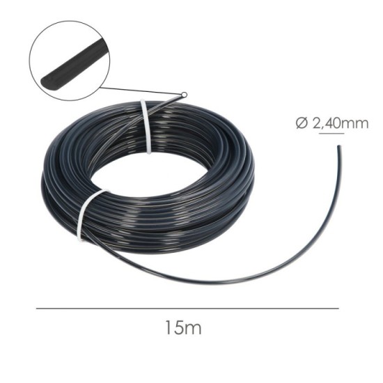 Hilo Nylon Redondo Profesional Ø 2,4 mm, (Rollo 15 metros) al por Mayor | Almacén de Ferretería