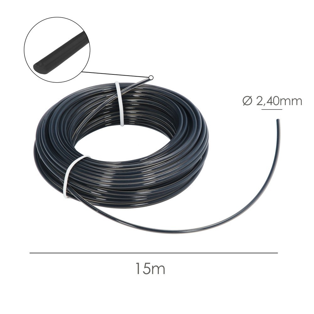 Hilo Nylon Redondo Profesional Ø 2,4 mm, (Rollo 15 metros) al por Mayor | Almacén de Ferretería