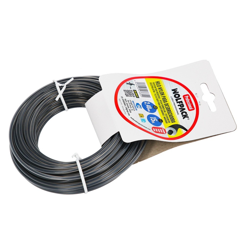 Hilo Nylon Redondo Profesional Ø 2,4 mm, (Rollo 15 metros) al por Mayor | Almacén de Ferretería