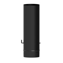 Wolfpack Tubo de Estufa Acero Vitrificado Negro Ø 110 mm, Con llave Estufas de Leña, Chimenea, Alta resistencia, Color Negro