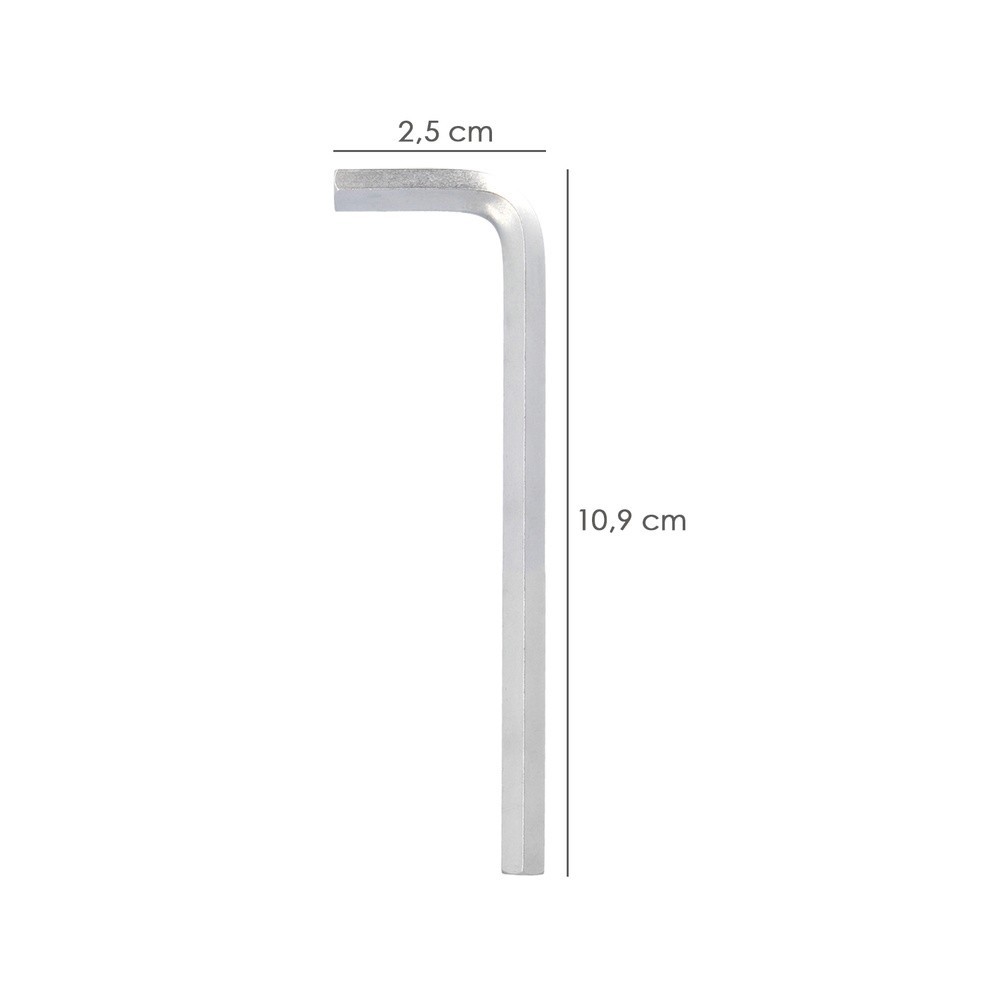 Llave Allen Larga Acero Cromo Vanadio Profesional 4,5 mm, Llave Hexagonal, Llave Allen Taller Mecanica, Llave Allen Bricolaje al