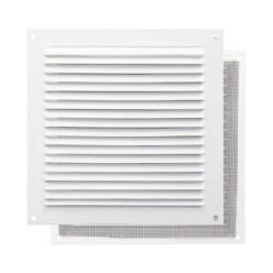 Rejilla Ventilación Aluminio Con Mosquitera Atornillable 175 x 175 mm, Color Blanco