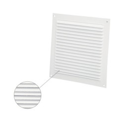 Rejilla Ventilación Aluminio Con Mosquitera Atornillable 175 x 175 mm, Color Blanco