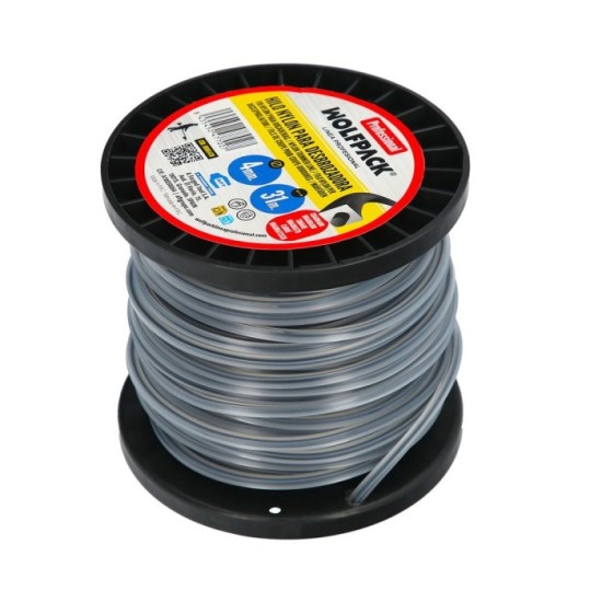 Hilo Nylon Cuadrado Profesional Ø 4,0 mm, (Bobina 31 metros) al por Mayor | Almacén de Ferretería