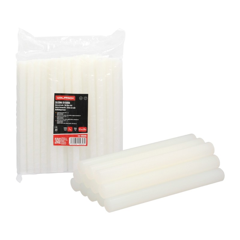 Barras De Pegamento Caliente Ø 11,2 mm, bolsa De 1 Kg, Barras Silicona, Pegamento Pistola Termofusible, Silicona Pistola