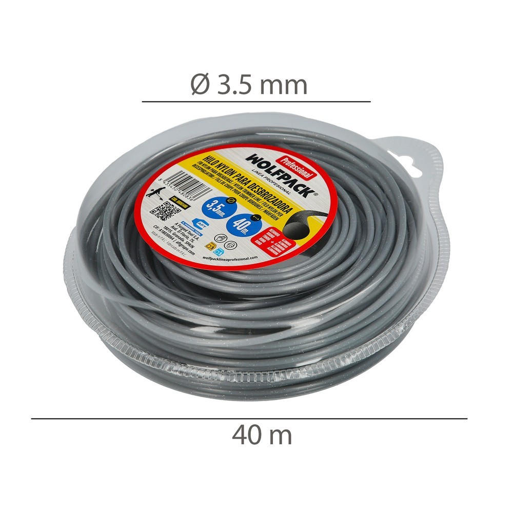 Hilo Nylon / Aluminio Redondo Profesional Ø 3,5 mm, (Dispensador 40 metros) al por Mayor | Almacén de Ferretería