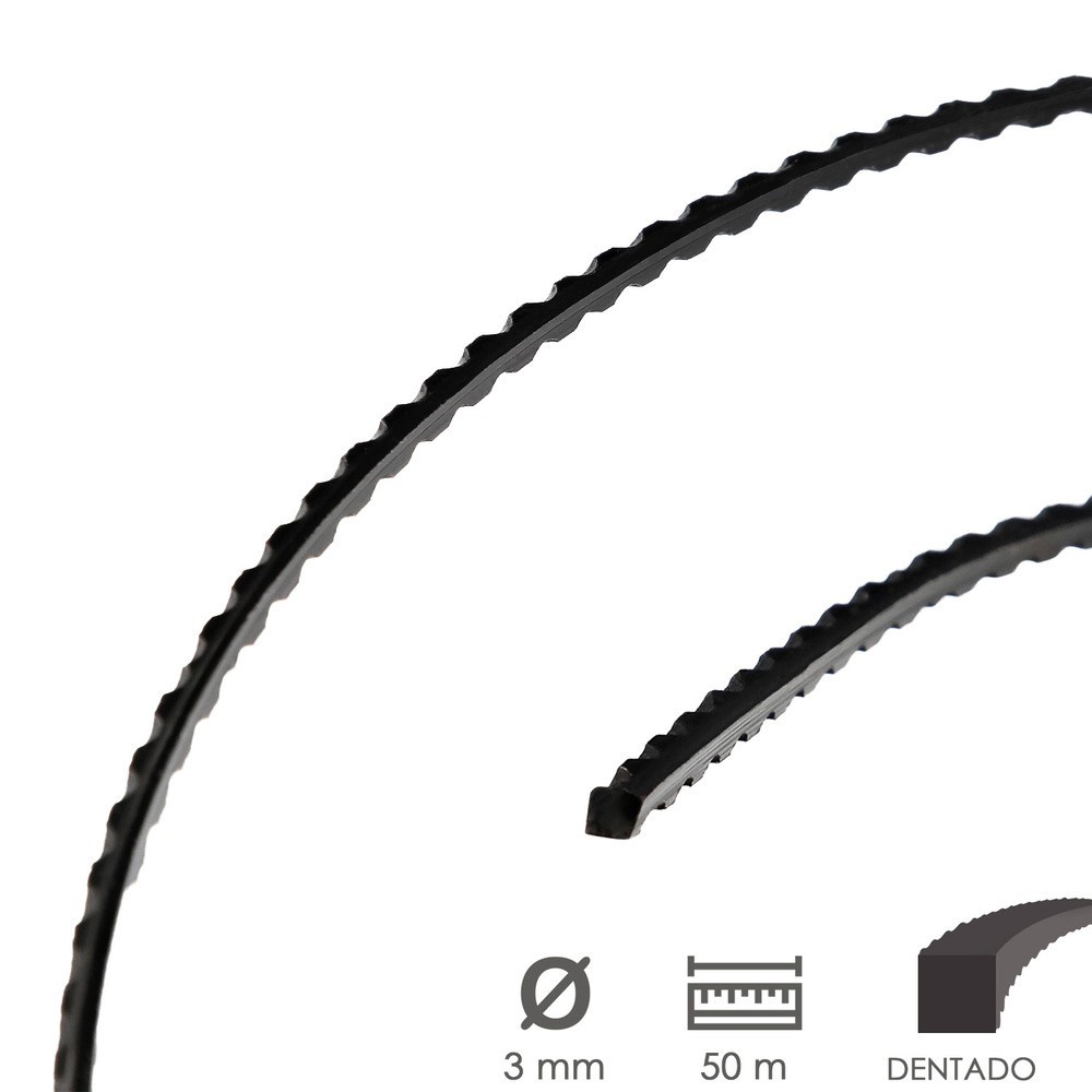 Hilo Nylon Desbrozadoras Cuadrado Dentado Profesional Ø 3,0 mm, Rollo 50 metros, Hilo Nylon Corte Desbrozadores Hierba, al por M