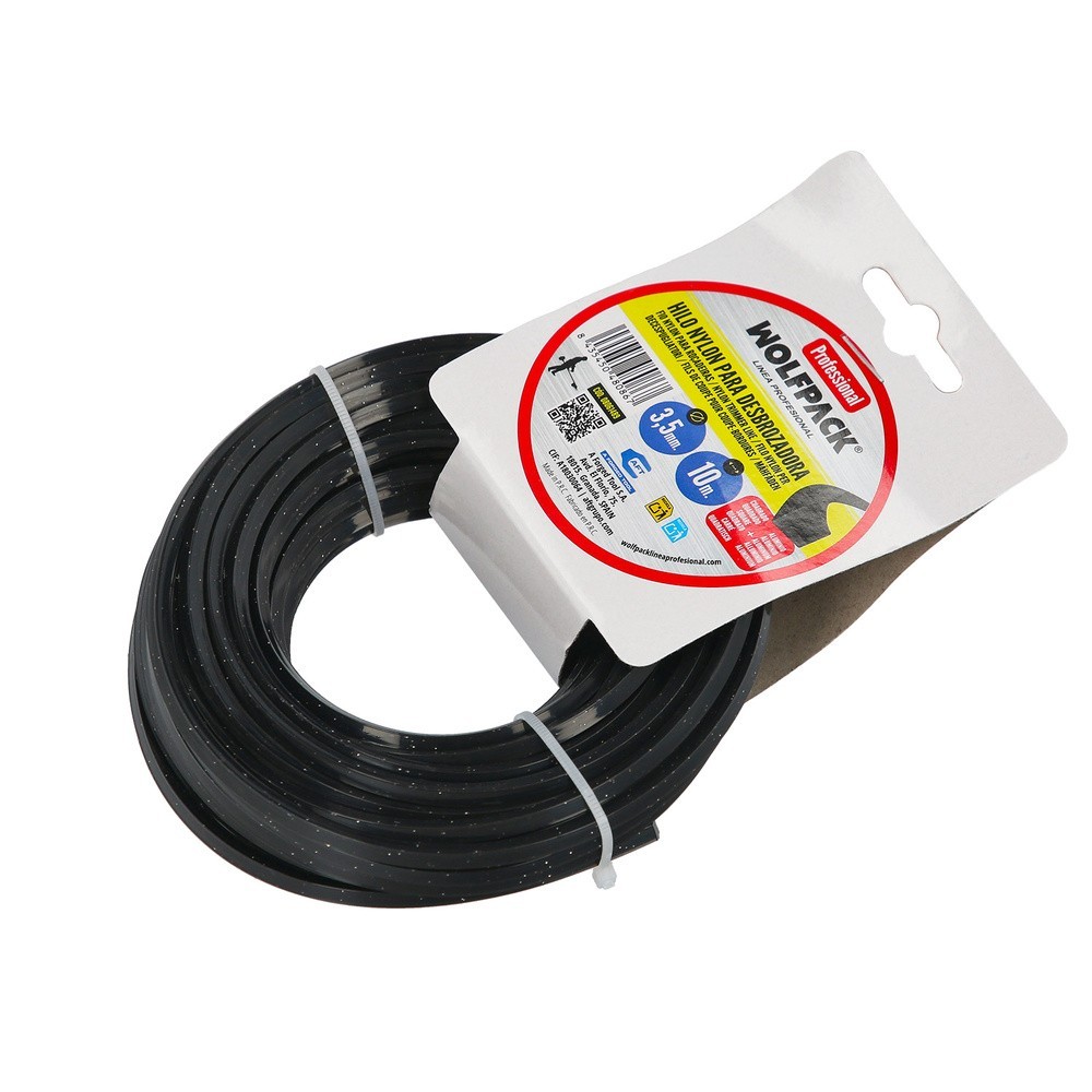 Hilo Nylon/Aluminio Cuadrado Profesional Ø 3,5 mm, (Rollo 10 metros) al por Mayor | Almacén de Ferretería