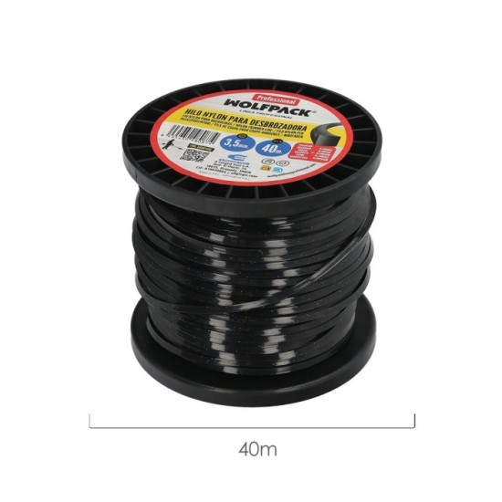Hilo Nylon / Aluminio Cuadrado Profesional Ø 3,5 mm, (Bobina 40 metros) al por Mayor | Almacén de Ferretería