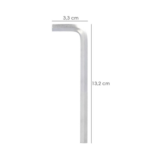 Llave Allen Larga Acero Cromo Vanadio Profesional 6,0 mm, Llave Hexagonal, Llave Allen Taller Mecanica, Llave Allen Bricolaje al