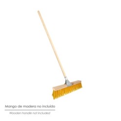 Cepillo Barrendero Industrial Fibra Polipropileno, Soporte Madera 50 cm, (Sin Mango)