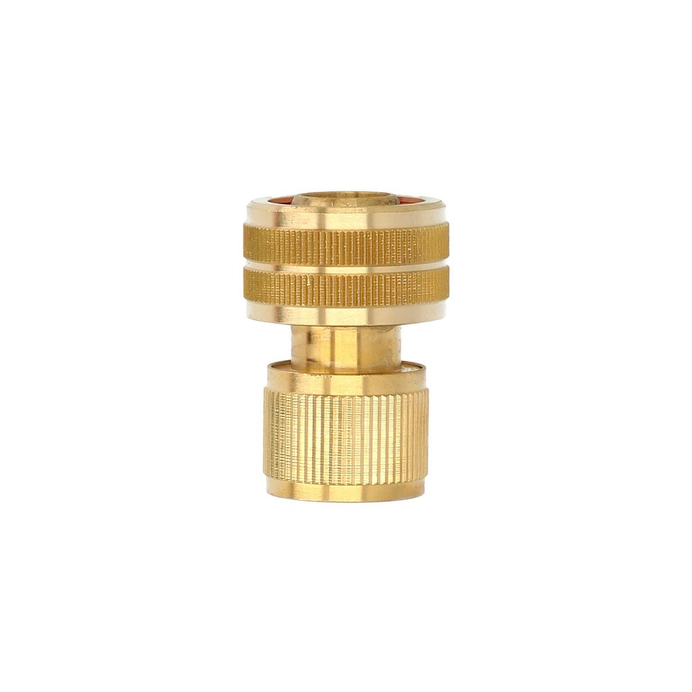 Conector Manguera Con Función STOP Fabricado en Laton  3/4" Hembra, Adaptador Grifo, Conector Grifo A Conector Rapido al por May
