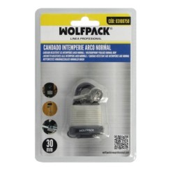Candado Intemperie Arco Normal 30mm,