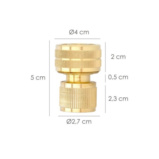 Conector Manguera Laton  3/4" Hembra, Adaptador Grifo, Conector Grifo A Conector Rapido al por Mayor | Almacén de Ferretería