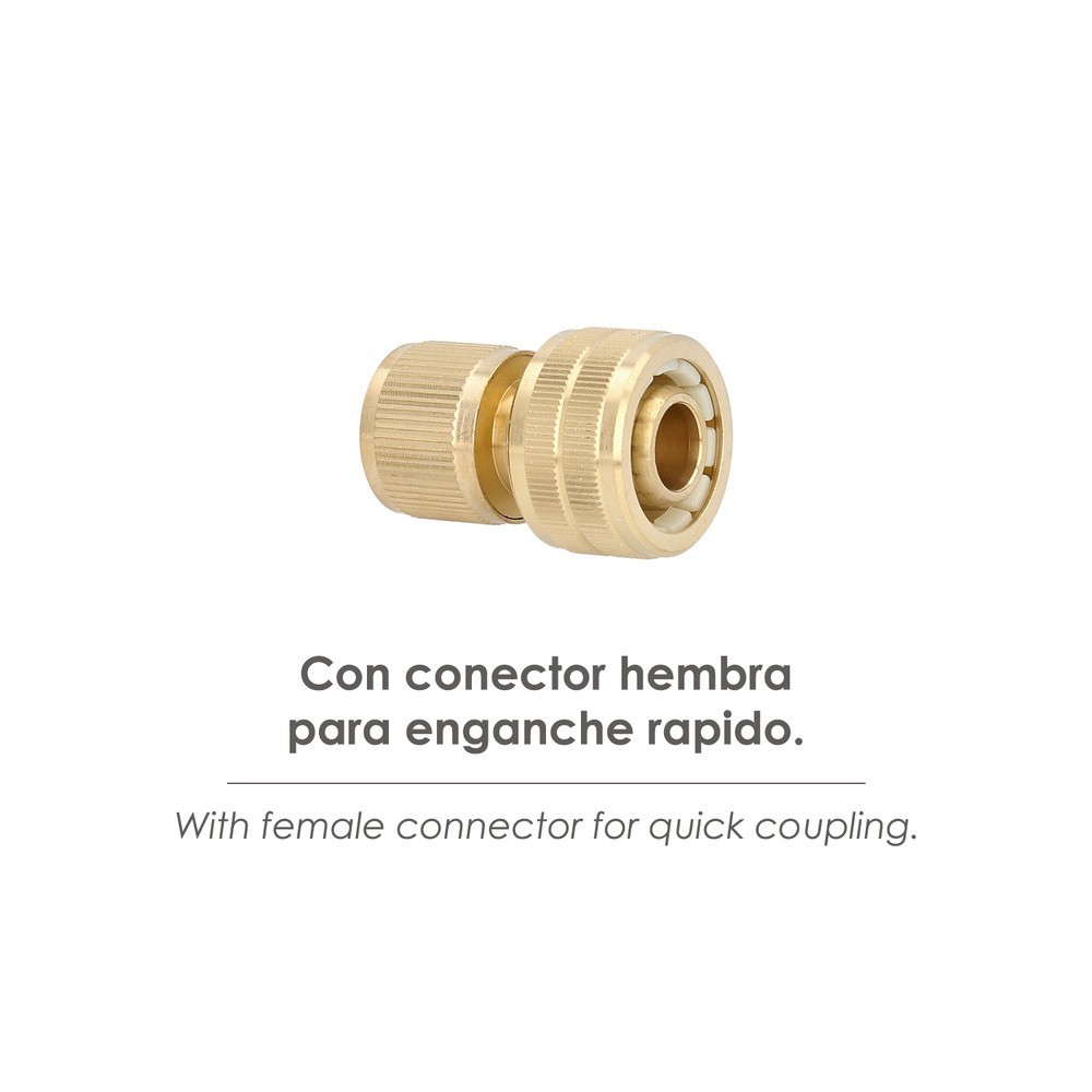 Conector Manguera Laton  3/4" Hembra, Adaptador Grifo, Conector Grifo A Conector Rapido al por Mayor | Almacén de Ferretería