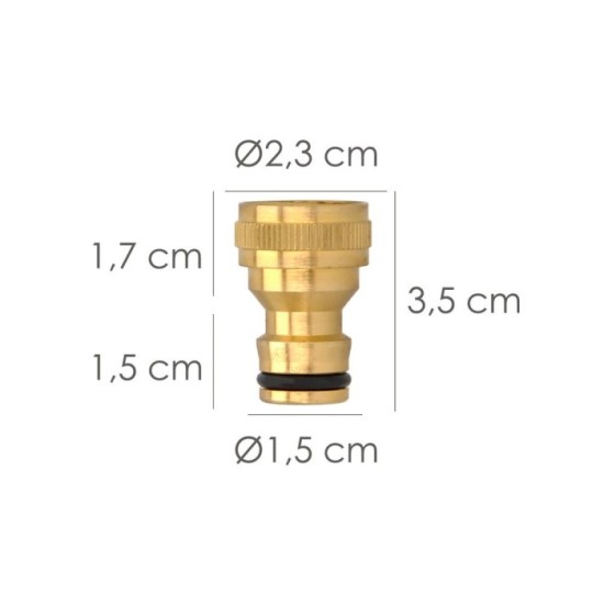 Adaptador Manguera Laton  1/2" Hembra, Adaptador Grifo, Conector Grifo A Conector Rapido al por Mayor | Almacén de Ferretería