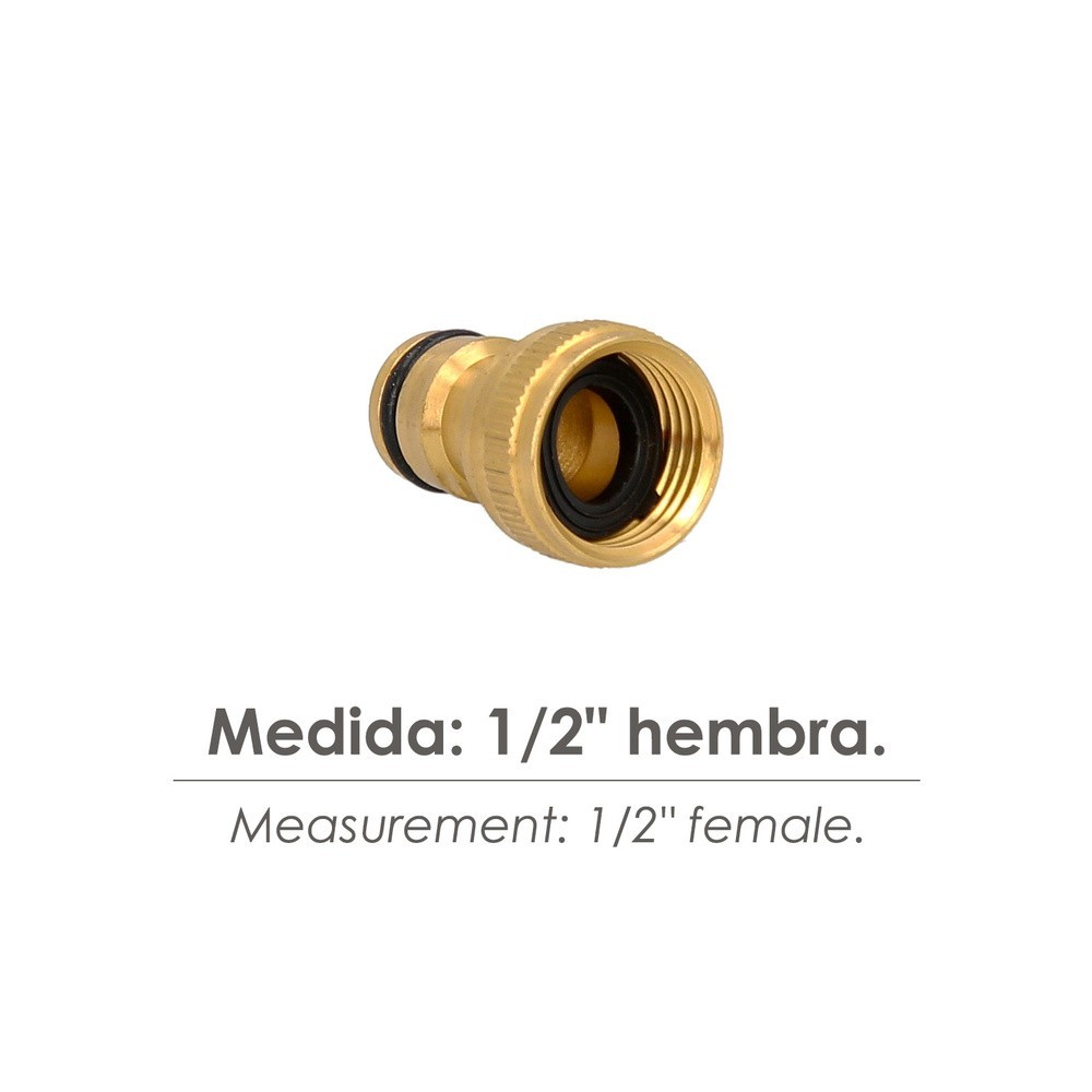 Adaptador Manguera Laton  1/2" Hembra, Adaptador Grifo, Conector Grifo A Conector Rapido al por Mayor | Almacén de Ferretería