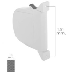 Recogedor Persiana Abatible Sobreponer Ancho Cinta: 18 mm, Longitud: 6 metros,