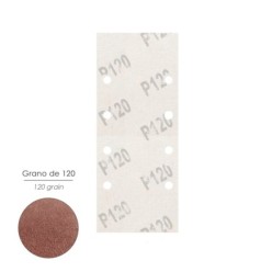Lija Recambio Con Velcro 93x228 mm, con Agujeros Grano  120 (10 Piezas)