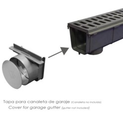 Tapa Para Canaleta Garaje Con Salida Ø 110 mm,