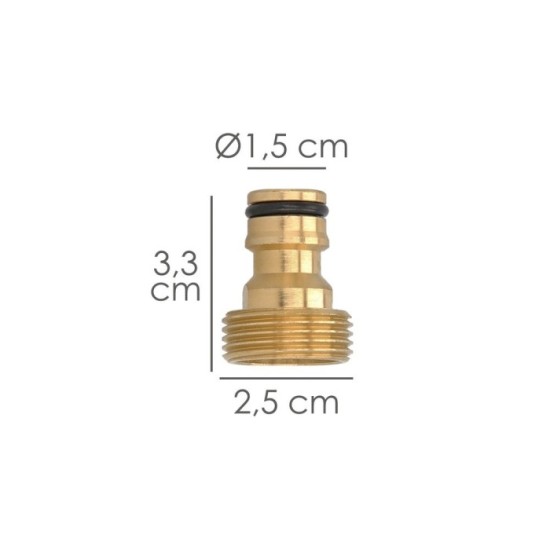 Adaptador Manguera Laton  3/4" macho al por Mayor | Almacén de Ferretería