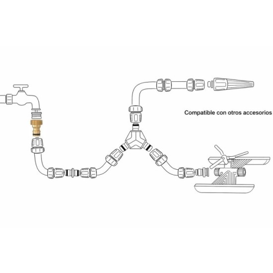 Adaptador Manguera Laton  3/4" macho al por Mayor | Almacén de Ferretería