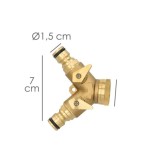 Adaptador Manguera Laton 2 tomas para Grifo 3/4" al por Mayor | Almacén de Ferretería