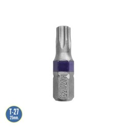 Puntas Destornillador Torx 27 Inviolable (2 Piezas), Acero S2 al Cromo Vanadio, Puntas Hexagonales, Destorpuntas,