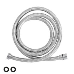Flexo / Manguera Ducha Extensible Acero Inoxidable 1,7 a 2 Metros Accesorios de Latón, Flexible, Resistente a Torceduras,