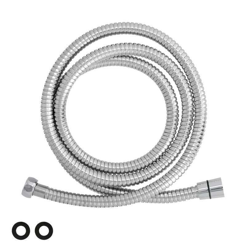 Flexo / Manguera Ducha Extensible Acero Inoxidable 1,7 a 2 Metros Accesorios de Latón, Flexible, Resistente a Torceduras,