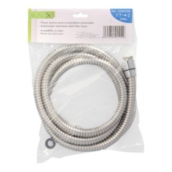 Flexo / Manguera Ducha Extensible Acero Inoxidable 1,7 a 2 Metros Accesorios de Latón, Flexible, Resistente a Torceduras,