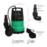 Bomba Aguas Limpias Sumergible 250 Watt, 5,500 lts/hora, Profundidad 5 Mts, Elevación 4,5 mts, Particulas max, Ø 2-3 mm, al por 