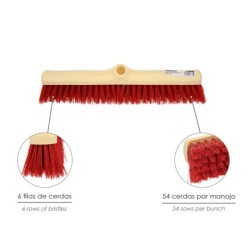 Cepillo Barrendero Industrial Fibra Suave PVC, Soporte Polipropileno 50 cm, (Sin Mango)